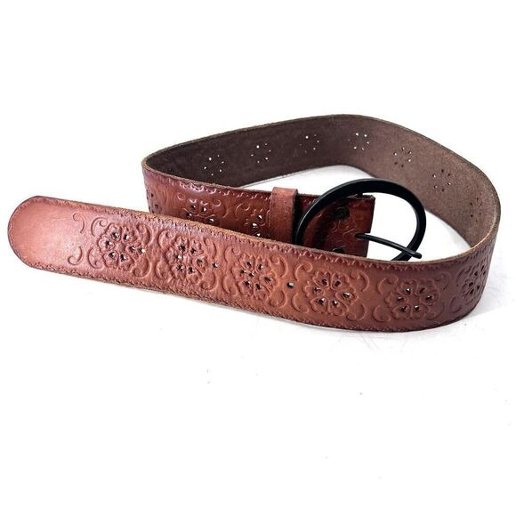 American Eagle Brown Tooled Leather Boho 2\